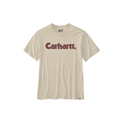 Maglietta leggera con grafica logo relaxed oat milk